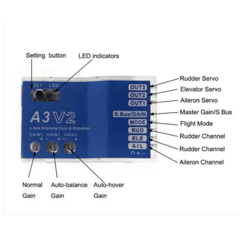 A3 V2 비행 컨트롤러 스태빌라이저 3축 자이로 F  - Rc Helicopter Gyro 리뷰 및 가격